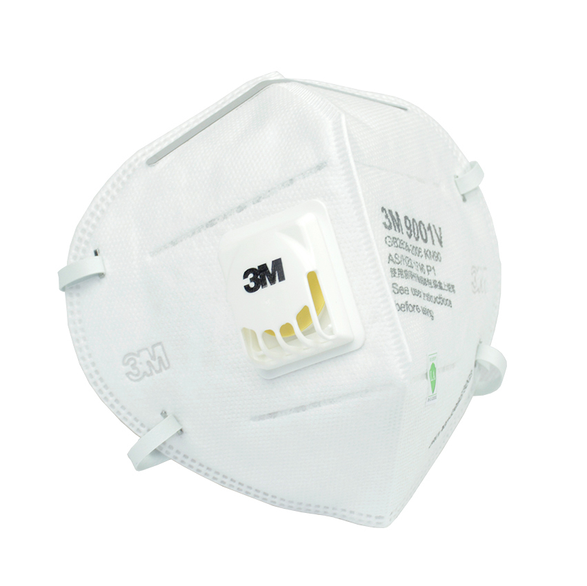 3M9001V耳帶式折疊KN90防塵口罩圖片2