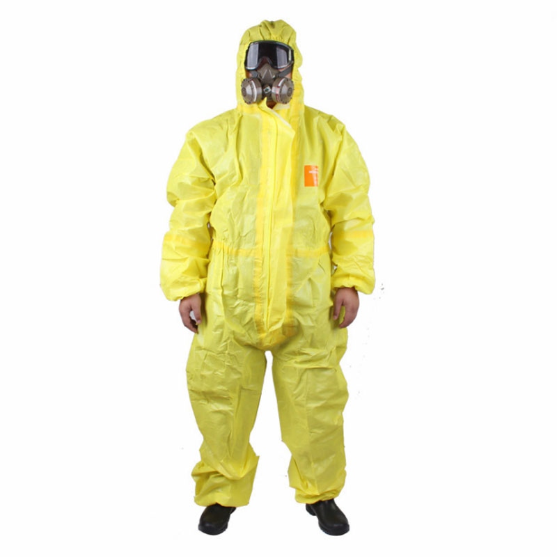 微護(hù)佳YE30-W-99-122-02 MC3000黃色雙袖雙褲腿帶腳套連體防化服圖片1
