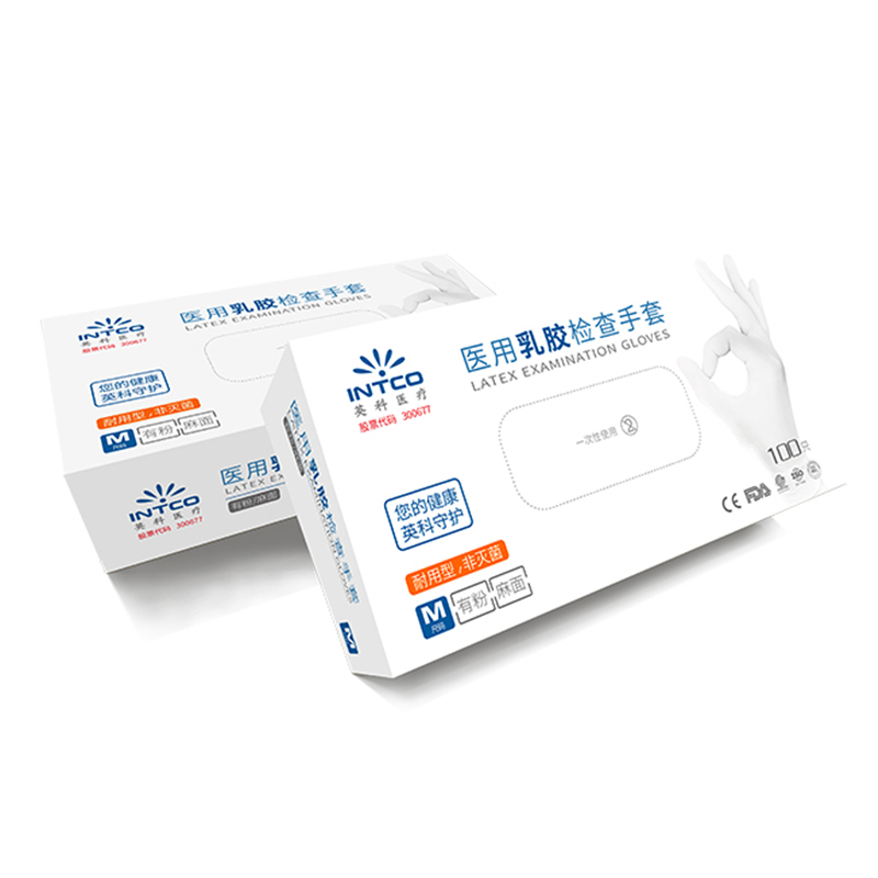 英科LGBCM1002白色乳膠醫(yī)用手套圖片1