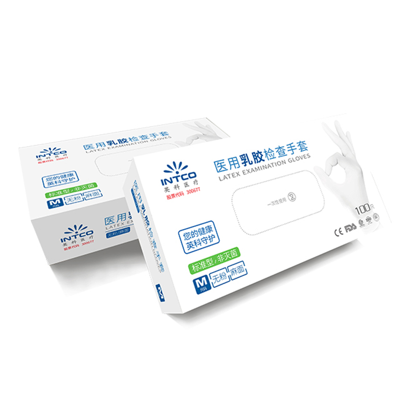 英科LGBCM1002白色乳膠醫(yī)用手套圖片2