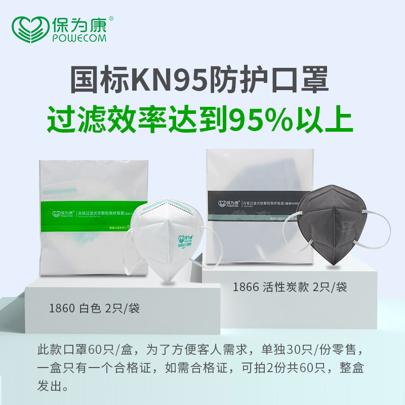 保為康1890 KN95過濾式防塵口罩圖片2