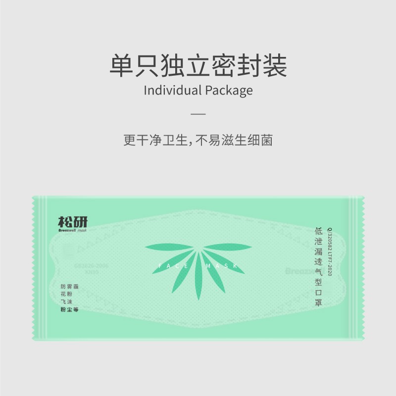 松研韓版成人升級(jí)款柳葉型kn95防塵口罩圖片2