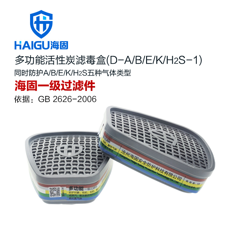 海固HG-602 D-A/B/E/K/H2S-1半面罩多功能綜合防毒面具圖片1