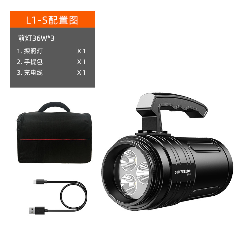 神火L1-S強光高亮大功率手電筒圖片1