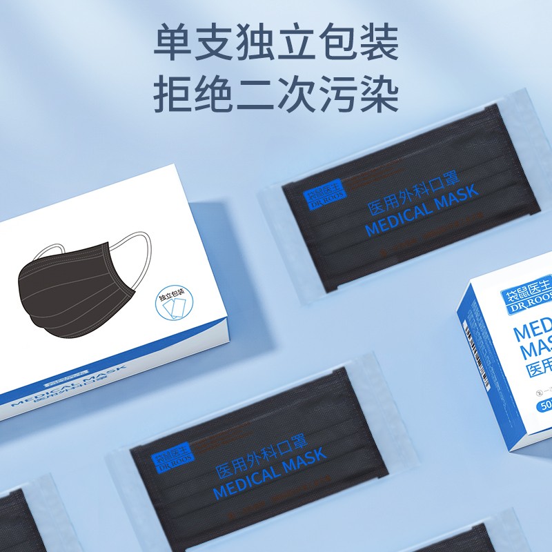 袋鼠醫生無菌折疊式一次性醫用外科口罩圖片1