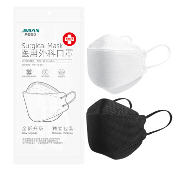 界面醫(yī)療柳葉形魚嘴白色醫(yī)用外科口罩圖片4