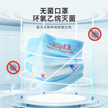 界面冰雪藍滅菌級一次性醫用外科口罩圖片2