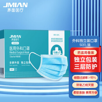 界面非滅菌級成人一次性醫用外科口罩圖片3