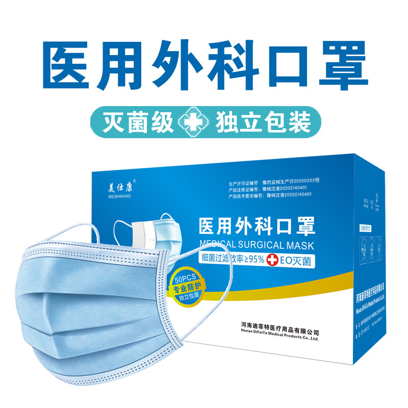 美仕康滅菌級獨立包裝醫用外科口罩圖片1