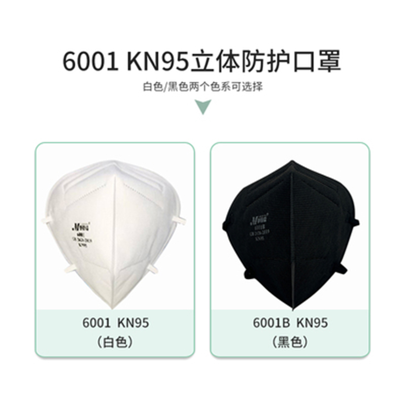 麥特瑞6001 KN95白色耳帶式防塵口罩圖片1