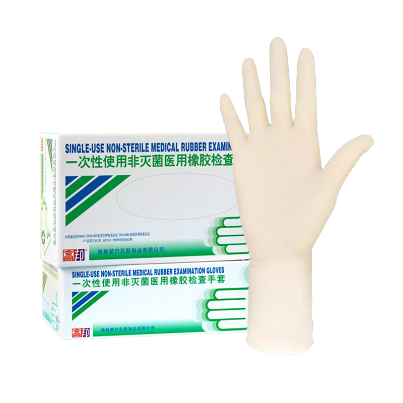 高邦604-010052一次性使用非滅菌醫(yī)用橡膠檢查手套中號M碼圖片1