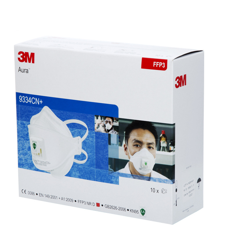 3M9334CN+防塵口罩帶閥頭帶式KN95口罩圖片3