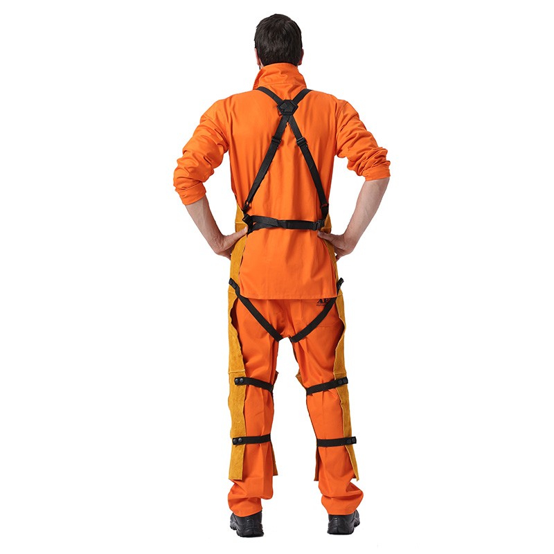 友盟AP-2236耐磨隔熱防火牛二層皮焊工服圖片3
