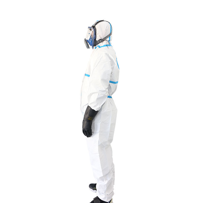 漢盾HD-BP616-1帶帽連體式膠條防護服圖片1