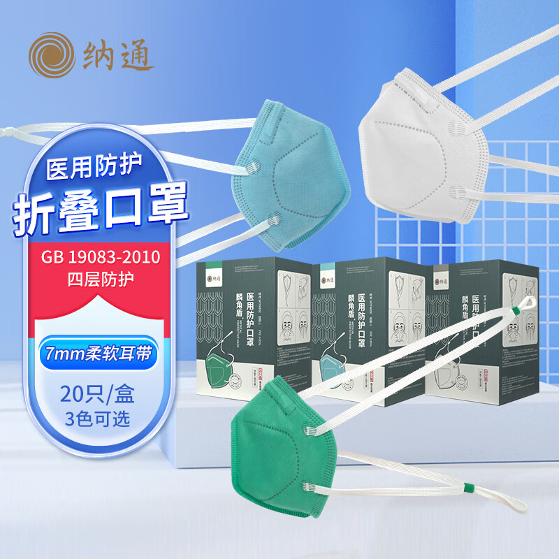 納通NTFN95E頭戴式綠色KN95醫用防護口罩圖片4