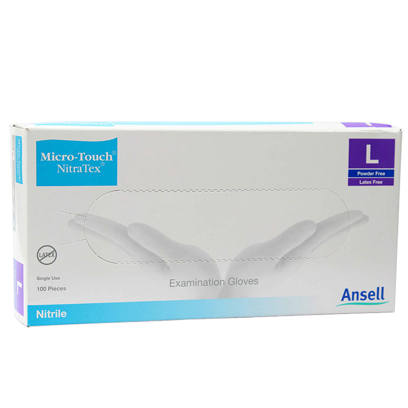 Ansell安思爾MicroTouch NitraTex 4474藍色一次性丁腈手套L碼圖片1