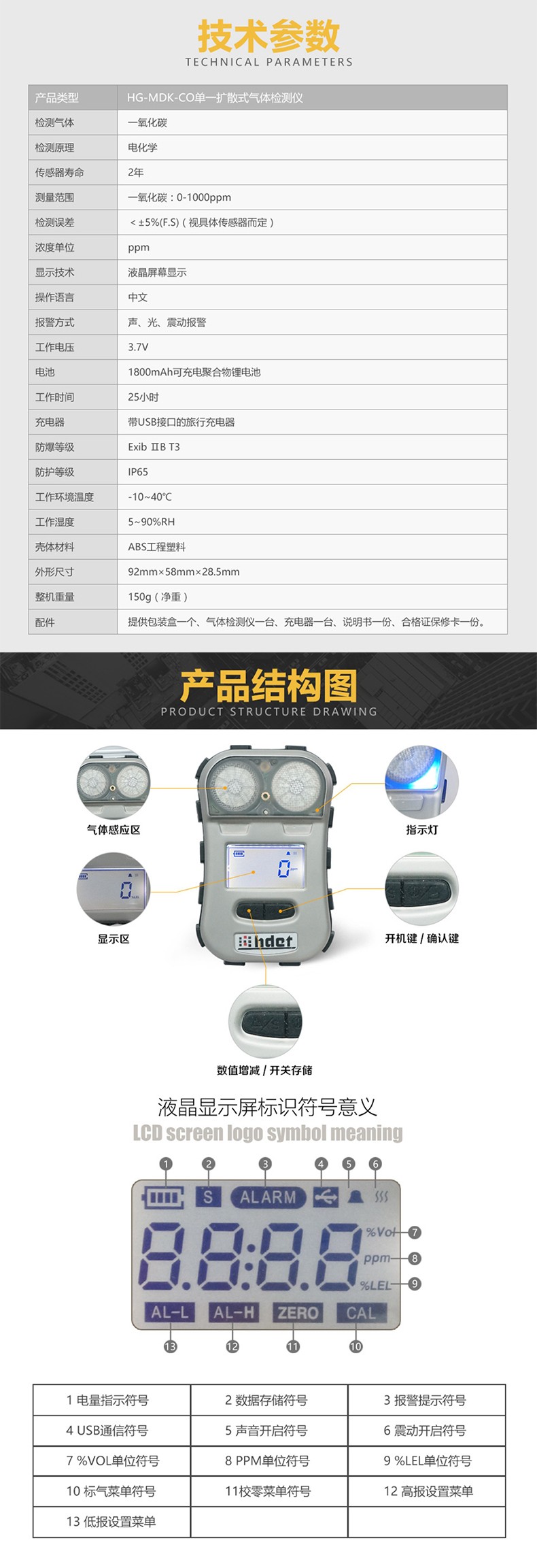海固HG-MDK-CO迷你擴散式一氧化碳?xì)怏w檢測儀圖片2