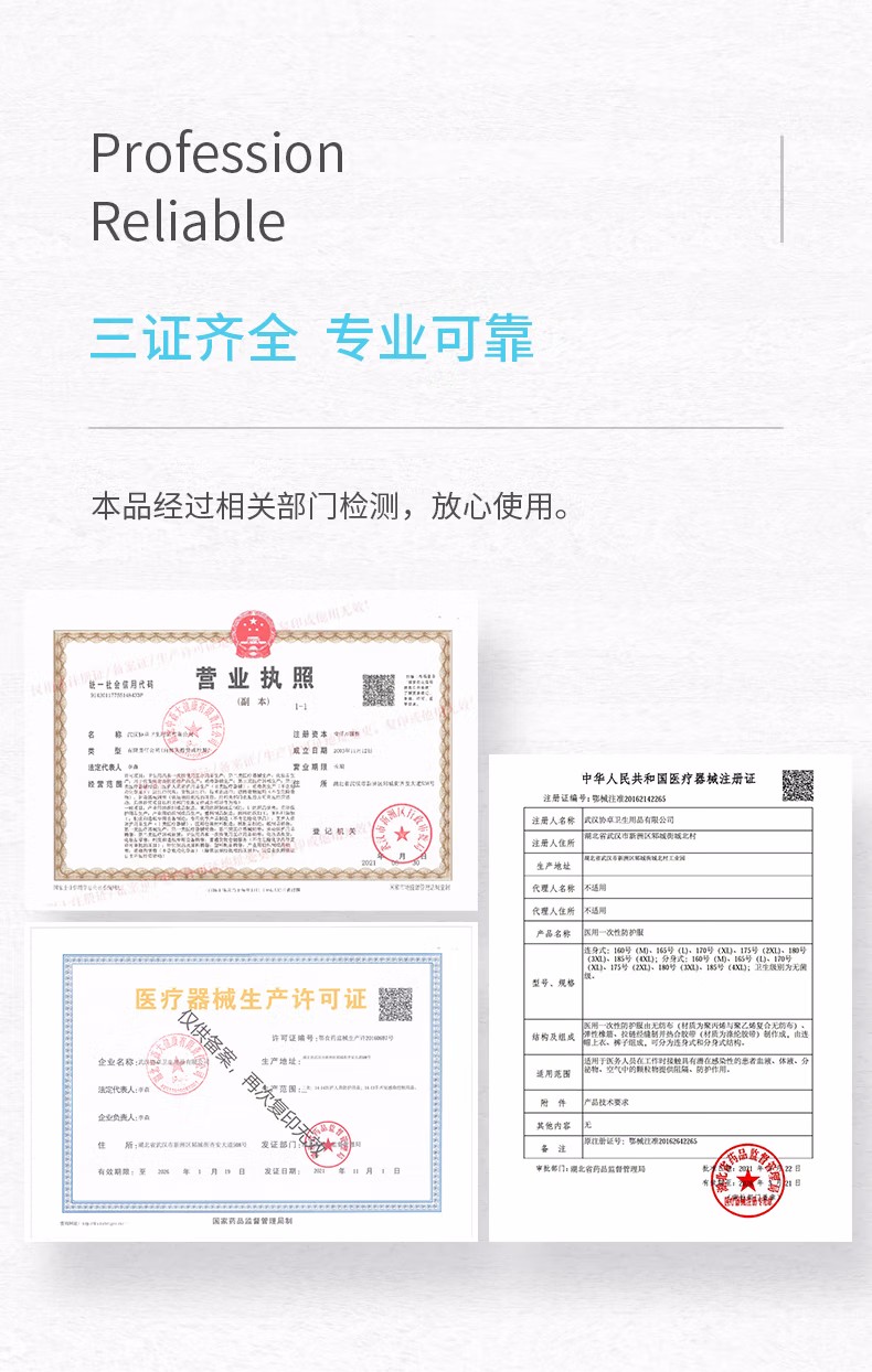 祥森醫(yī)用一次性防護服