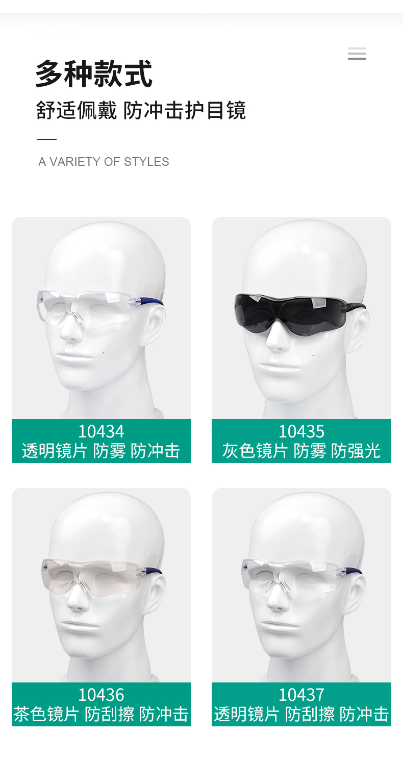 3M10434中國(guó)款流線型防護(hù)眼鏡7