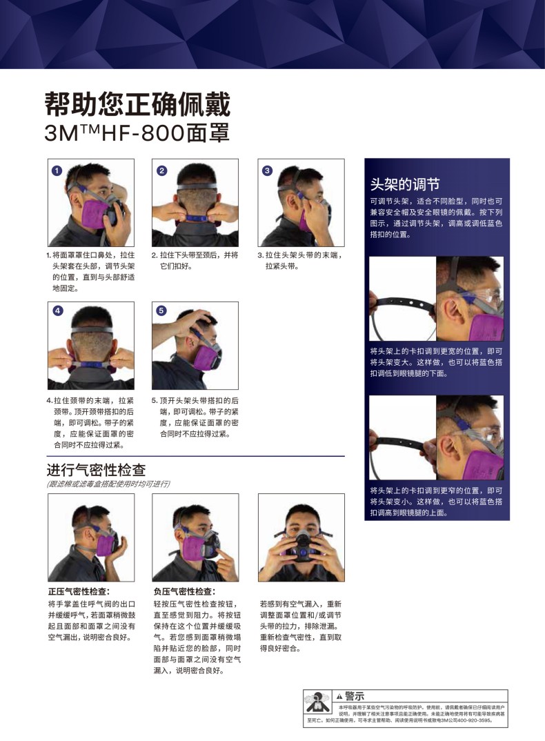 3M Secure Click HF-801SD揚聲器振動膜版小號硅膠半面型防護(hù)面罩4