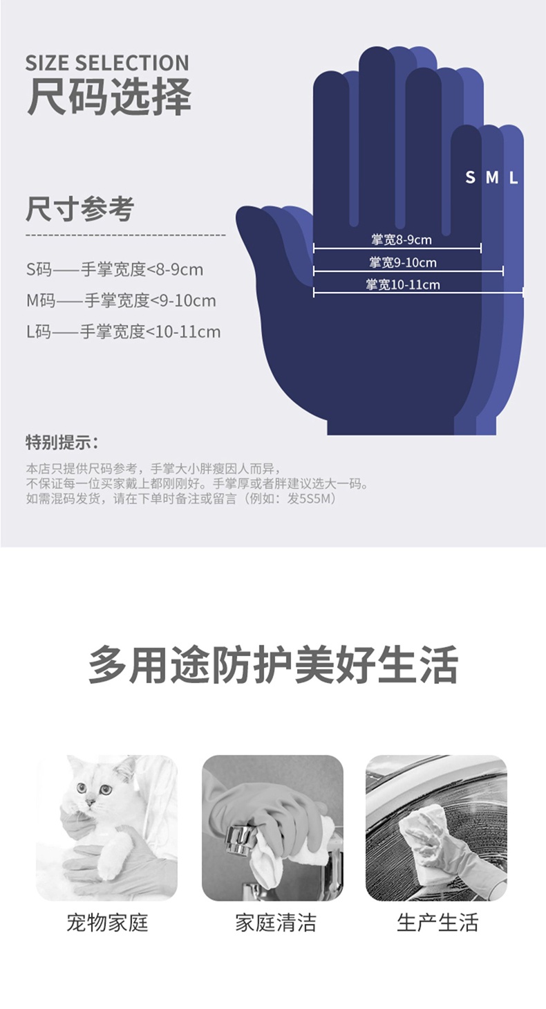 雪蓮10182P.L加長加厚型家用天然乳膠絨里卷邊袖口網(wǎng)格紋手套10.jpg