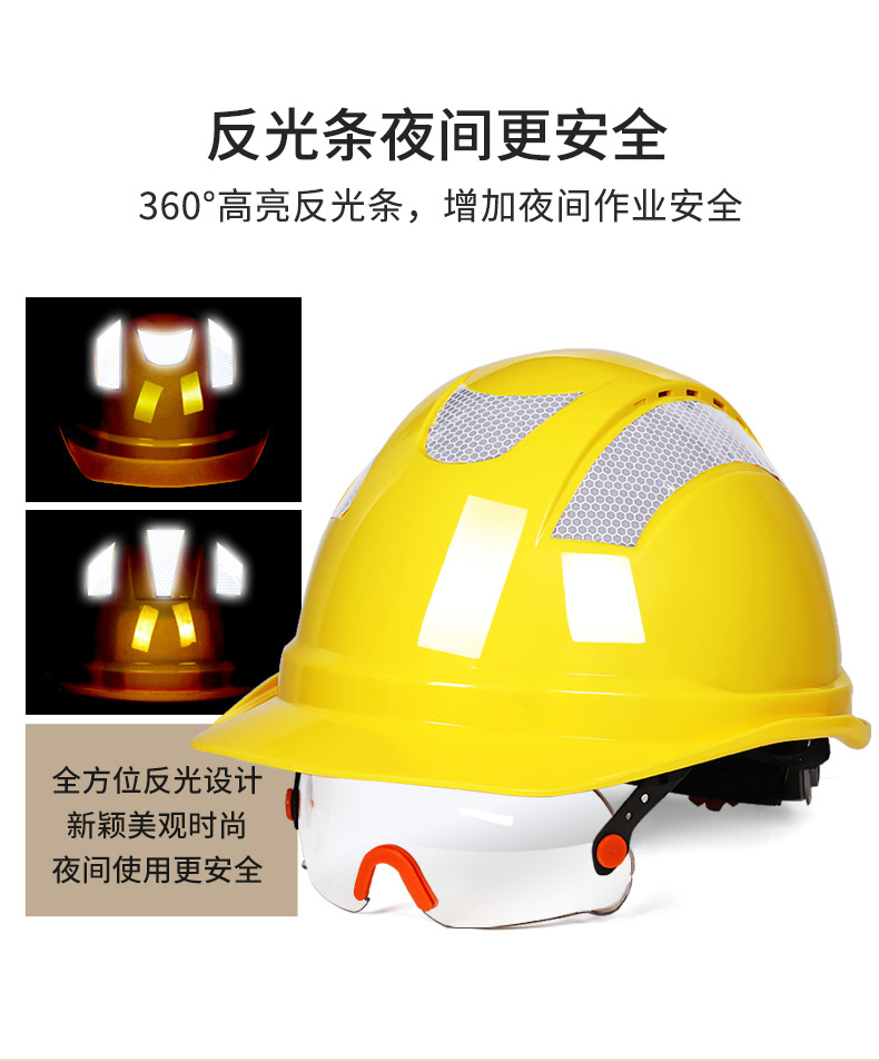 定和DH3021內置護目鏡帶透氣孔ABS安全帽5