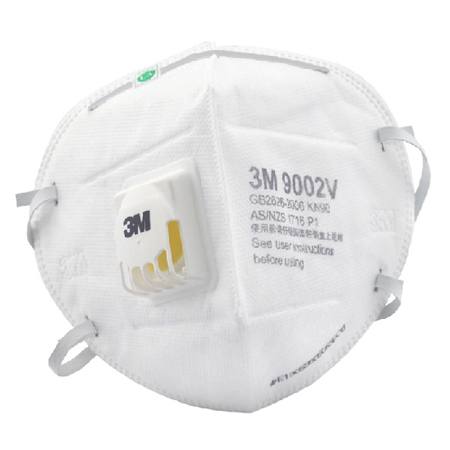 3M9002V折疊式帶閥顆粒物防護(hù)口罩
