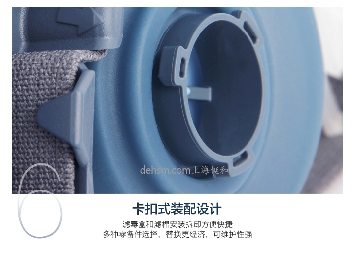 3M7502+6003防有機(jī)及酸性氣體防毒面具濾毒盒卡扣式裝配